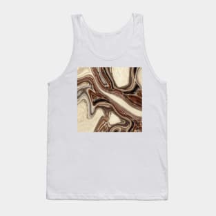 abstract rustic wood grain brown marble texture Tank Top